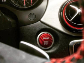 Custom Carbon Fiber  Mercedes AMG ignition button